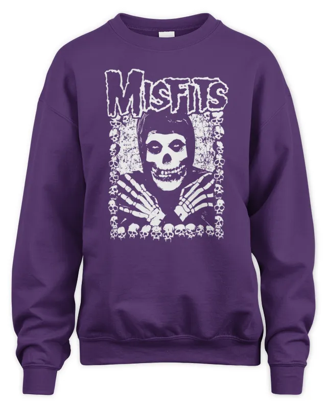 New Misfits Merch Skulls Sweatshirt
