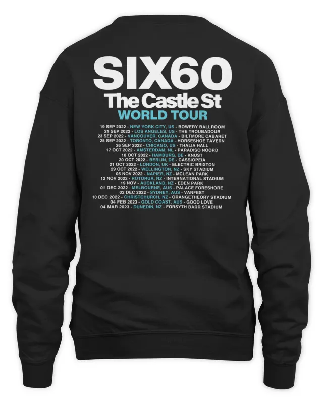 New Six60 The Castle St World Tour Clothing Sweatshirt