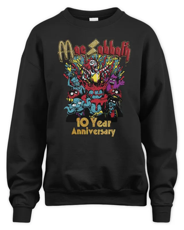 New 10 Year Anniversary Mac Sabbath Show Sweatshirt