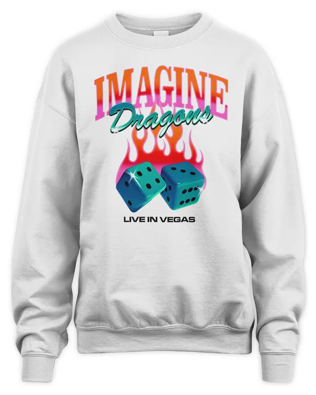 Imagine Dragons Live In Vegas White Sweatshirt