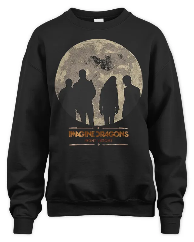 New Imagine Dragons Merch Night Visions Throwback Tour Sweatshirt
