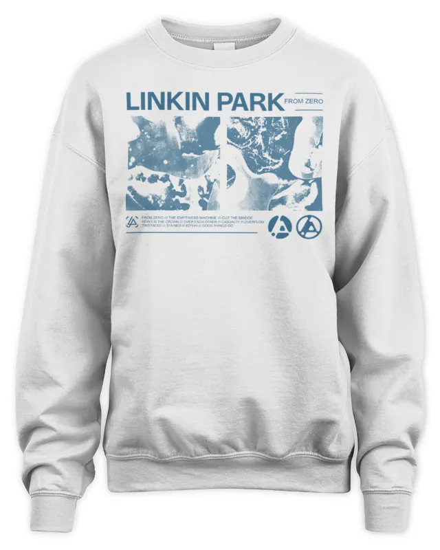 Linkin Park Merch Band From Zero Tracks Tour White Sweatshirt