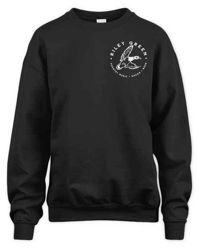 New Riley Green Merch Country Music Ducks Beer Sweatshirt