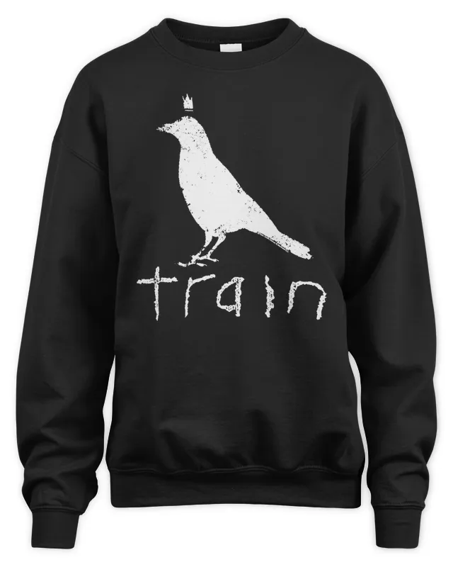 Train Rock Band White Crow Black Sweatshirt