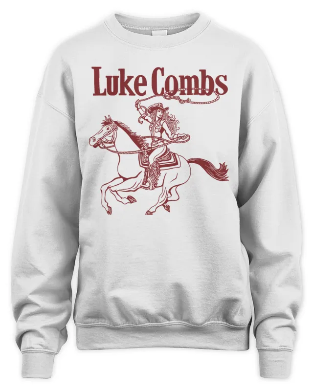  Luke Combs X Nicole Summer Lasso White Sweatshirt