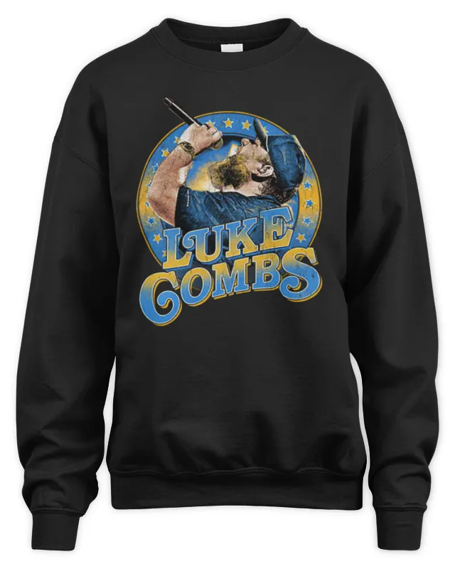 Luke Combs Merch Luke Combs Photo Black Sweatshirt