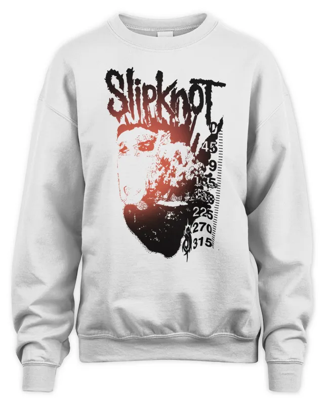 Grind Store Slipknot Merch Slipknot The End Me's White Sweatshirt