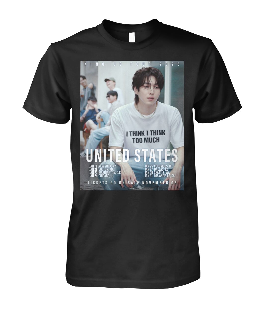 I Think I Think Too Much US Tour 2025 Shirt