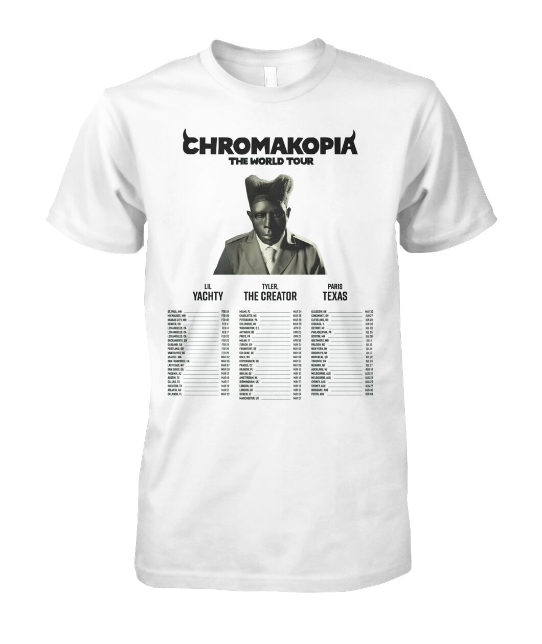 Tyler the Creator Chromakopia World Tour 2025 T-Shirt