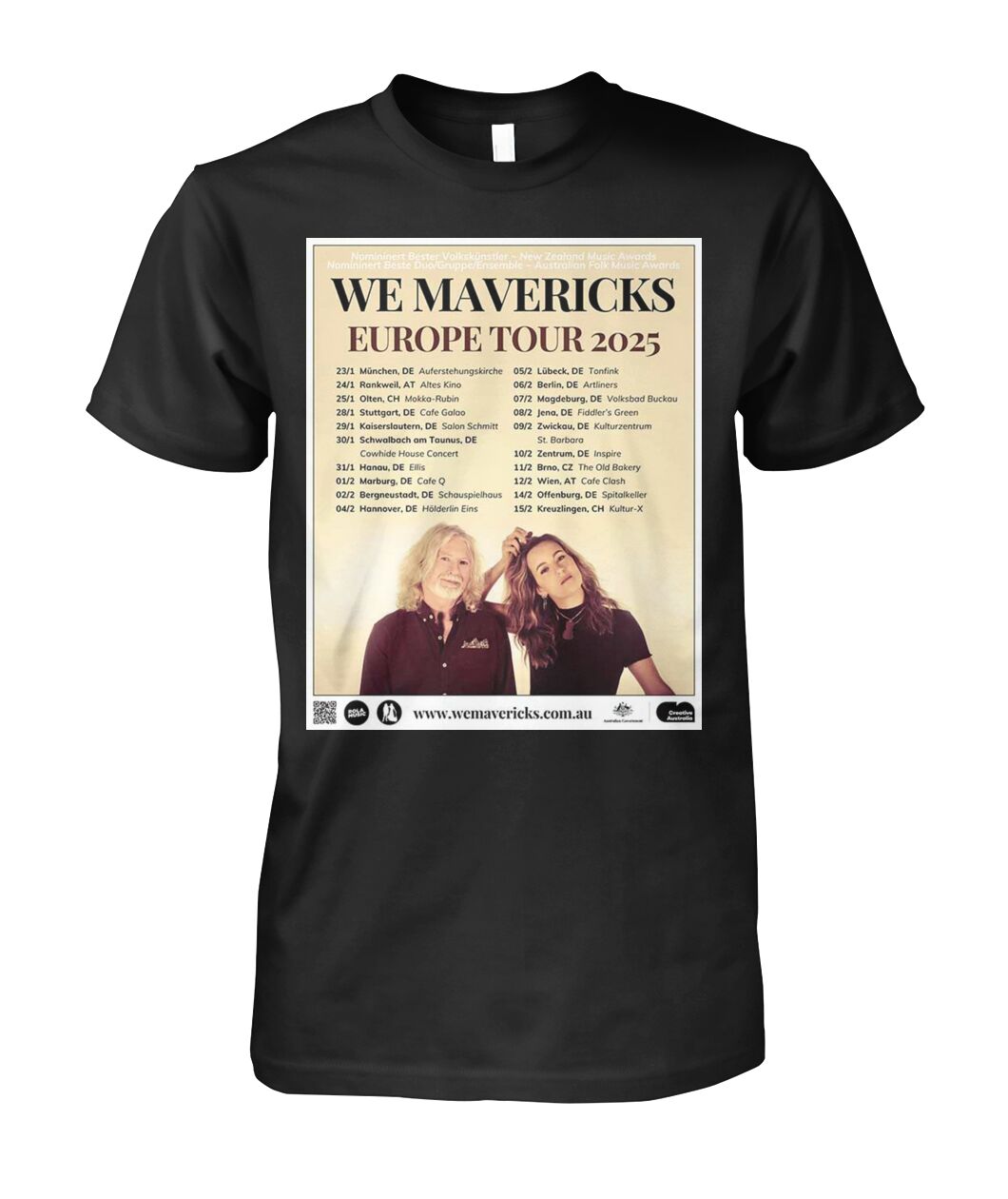 New We Mavericks Europe Tour 2025 Shirt