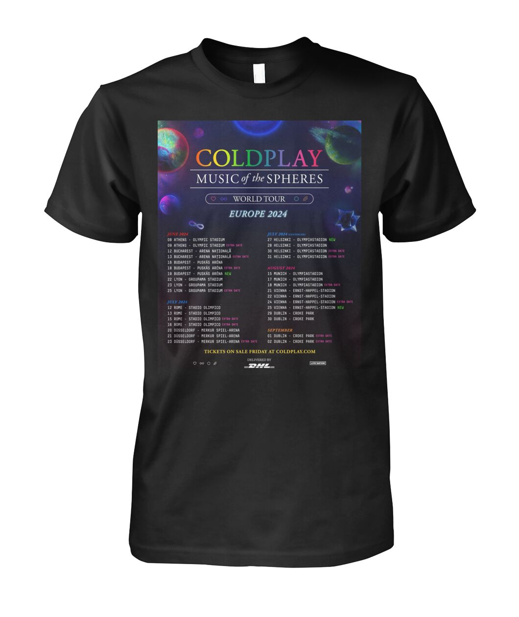 Coldplay Music Of The Spheres World Tour EuropeShirt