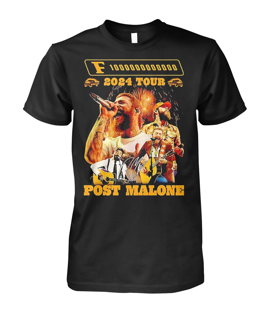 New Post Malone F 1 trillion Music tourT-Shirt