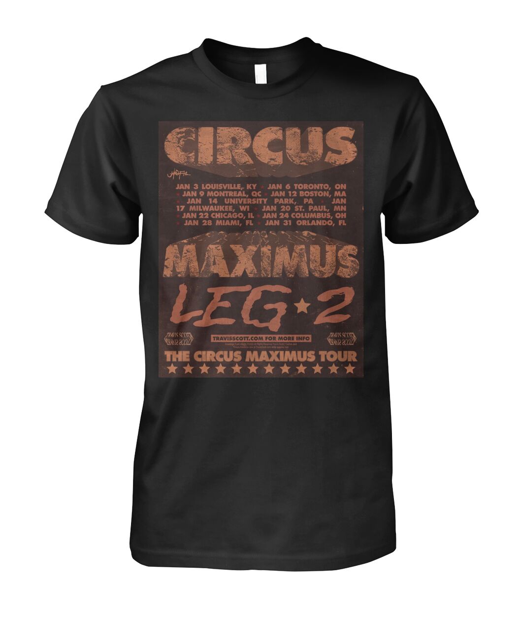 New Travis Scott Utopia Circus Maximus Tour Leg 2 Shirt 2024