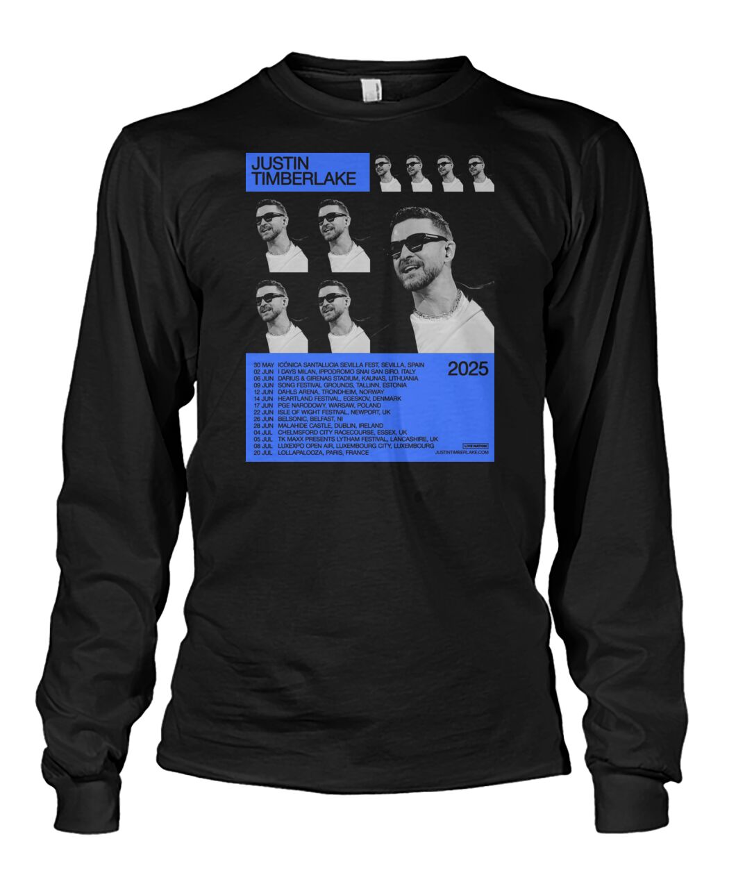 New Justin Timberlake Europe Tour 2025 Sweatshirt