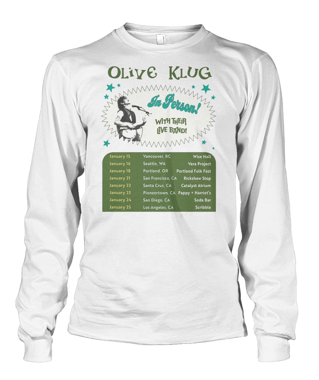 Olive Klug Tour 2025 T-Sweatshirt