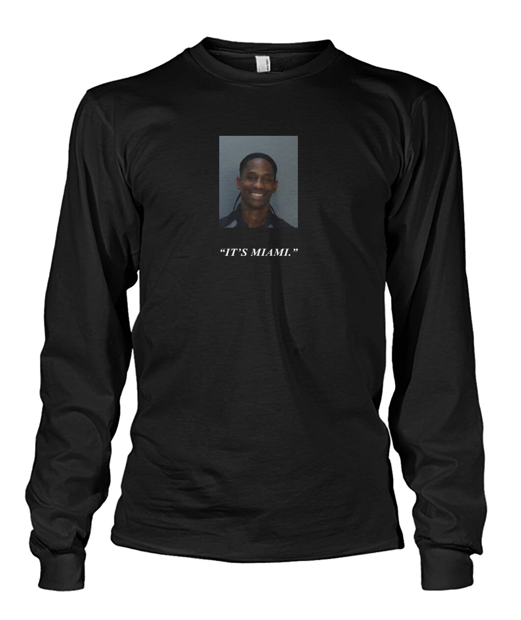 New Travis Scott’s New Merch Is a T-Sweatshirt With His Mugshot