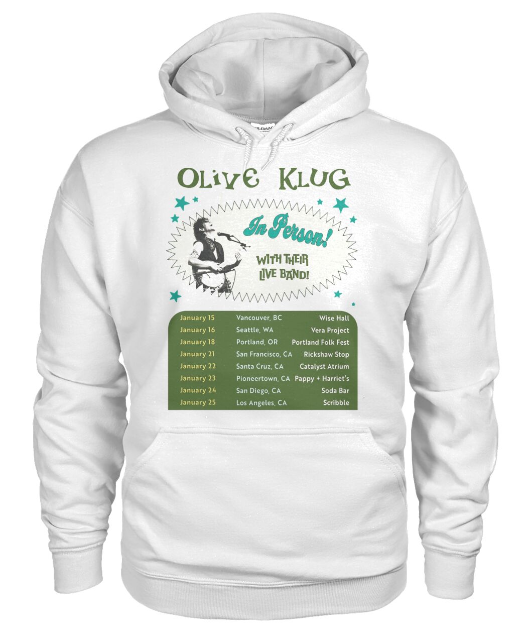 Olive Klug Tour 2025 T-Hoodie