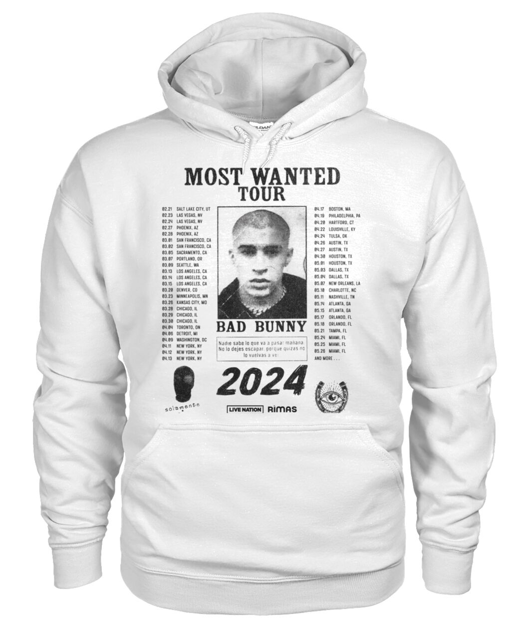 Bad Bunny Most Wanted TourHoodie