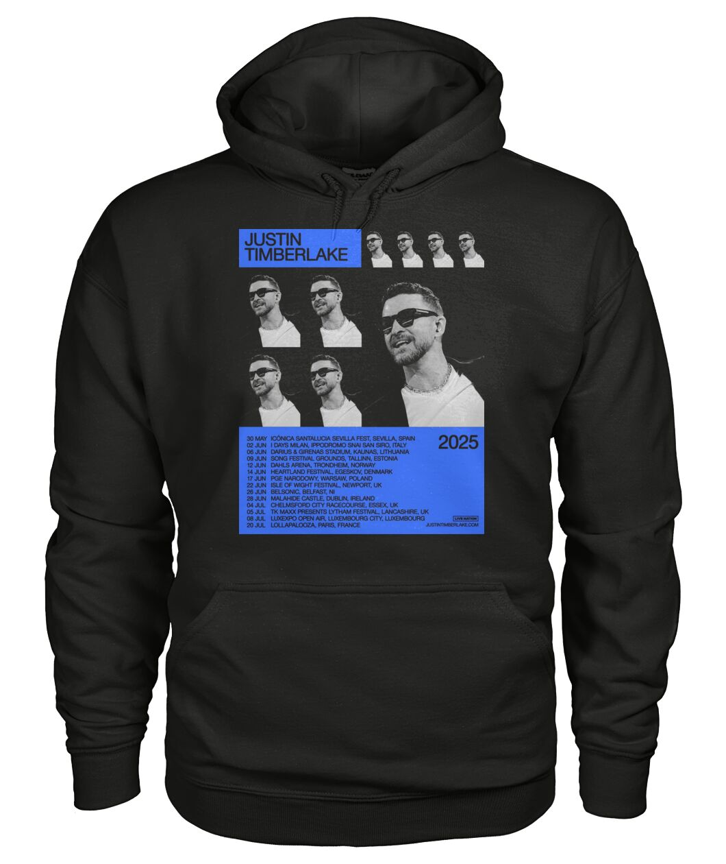 Justin Timberlake Europe Tour 2025 Hoodie