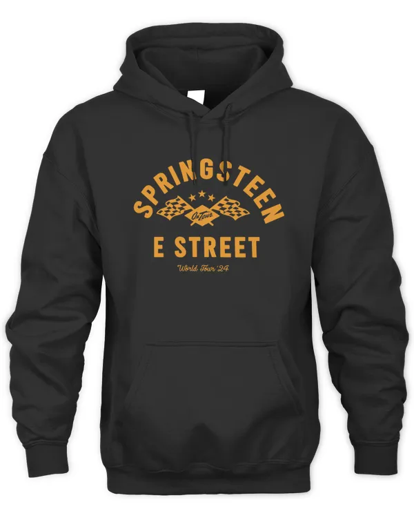 New Bruce Springsteen Merch Store Springsteen & The E-Street Band Arch Flags 2024 World Tour Hoodie