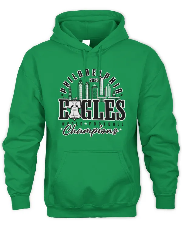New Nfl Eagles Merch Philadelphia Bell 2025 World Champs Hoodie