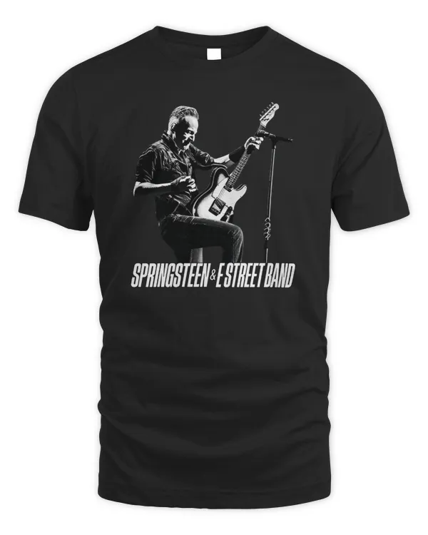 New Bruce Springsteen Official Merch Springsteen & The E-Street Band 2024 World Tour Stage Guitar Shirt