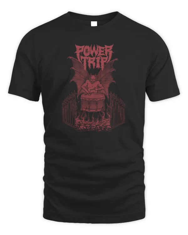 New Official Power Trip Band Merch Power Trip Demon Drum Hoodie