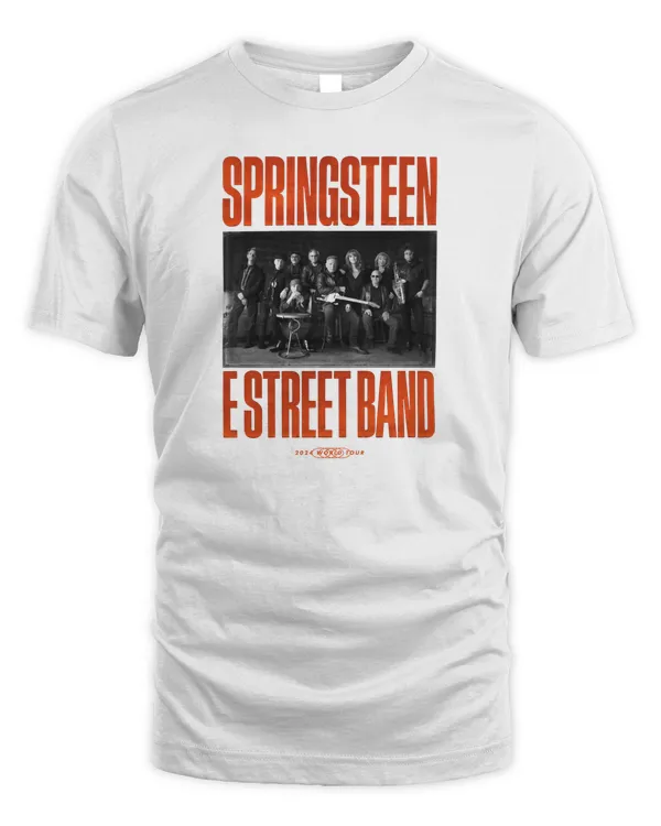 New Bruce Springsteen Merch Springsteen And The E-Street Band 2024 World Tour Photo Shirt