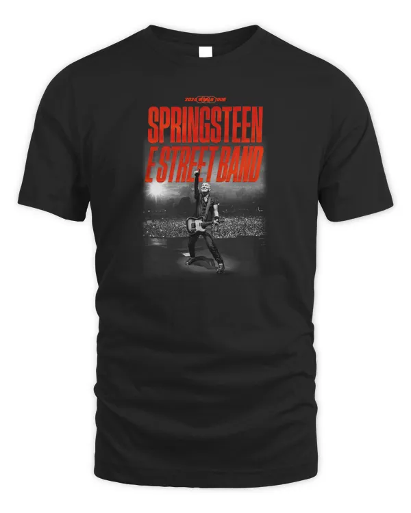 New Springsteen And The E-Street Band 2024 Tour Announcement T Shirt Bruce Springsteen Merch