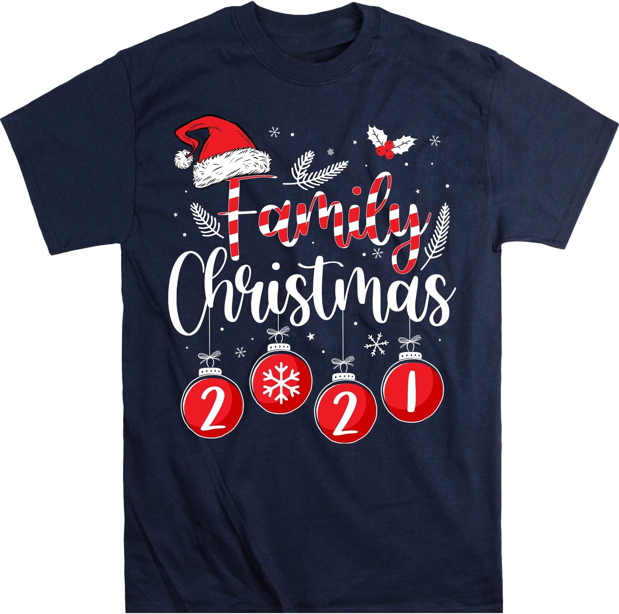 Christmas 2021 Shirt, Family Christmas Shirt, Personalized Christmas Pajamas, Holiday Pajamas Shirt - Navy 3X-Large