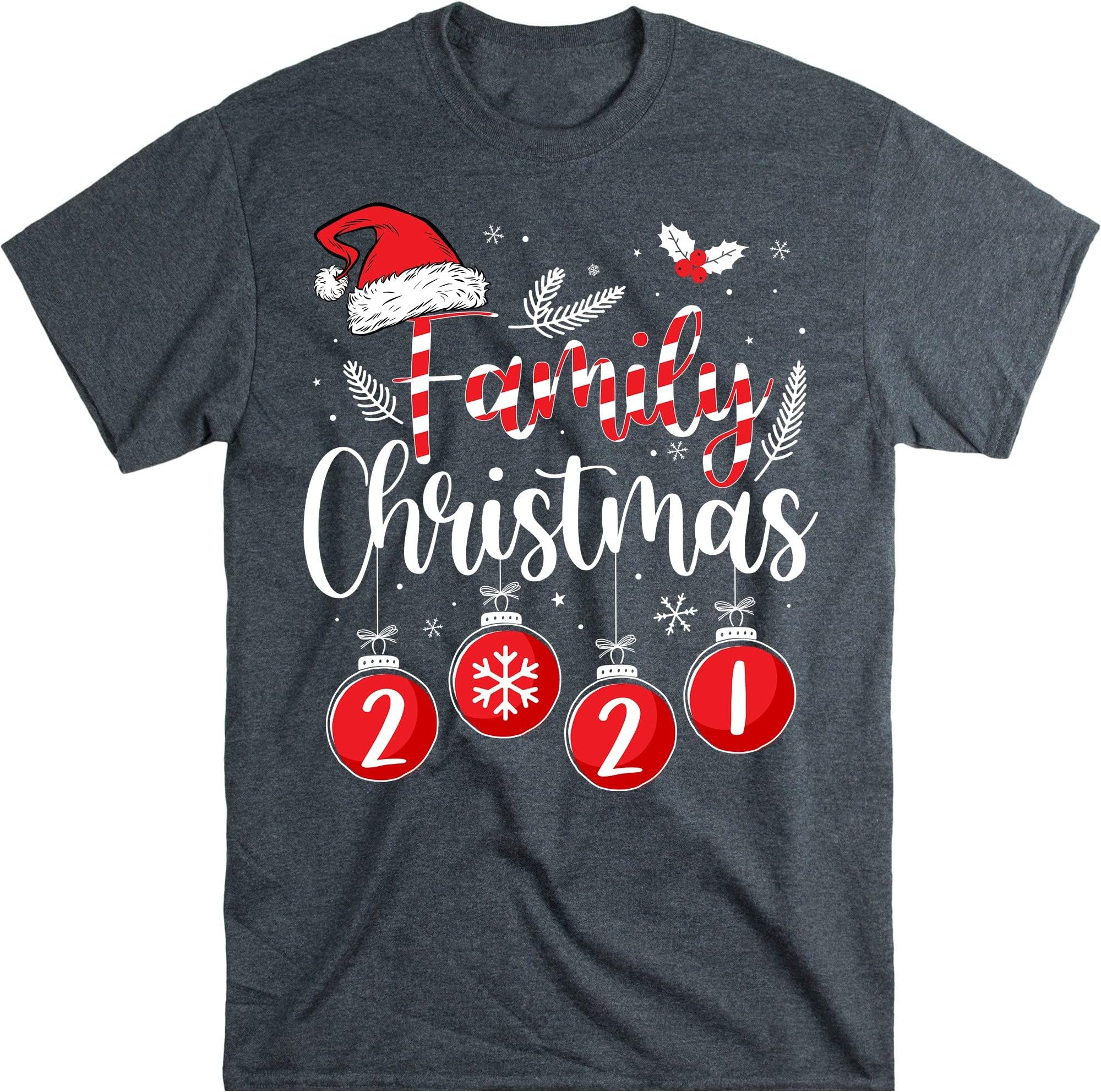 Christmas 2021 Shirt, Family Christmas Shirt, Personalized Christmas Pajamas, Holiday Pajamas Shirt - Dark Heather 4X-Large
