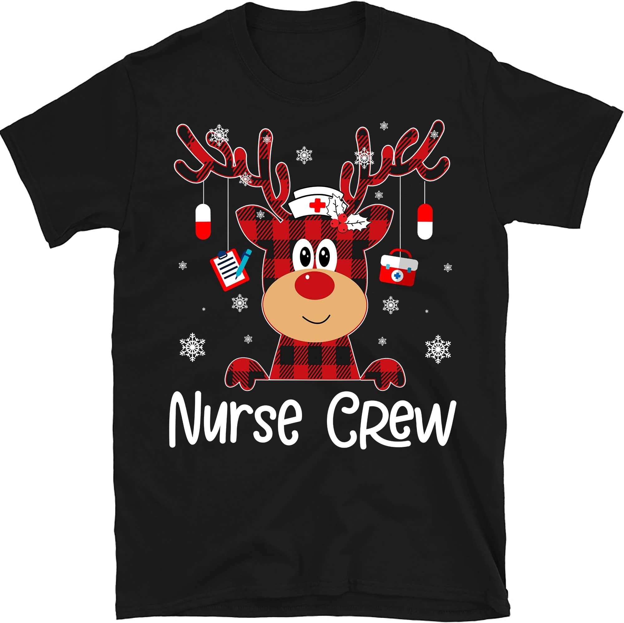 Christmas Nurse Crew Shirt for Women Men Tee Christmas T-Shirt