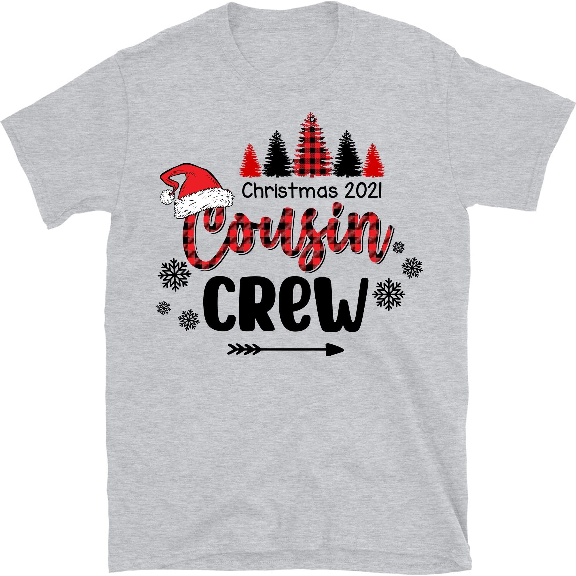 TEEDIYCousin Christmas Shirts, Christmas Cousin Crew Shirt, Matching Cousin Shirts for Christmas - Sport Grey X-Large