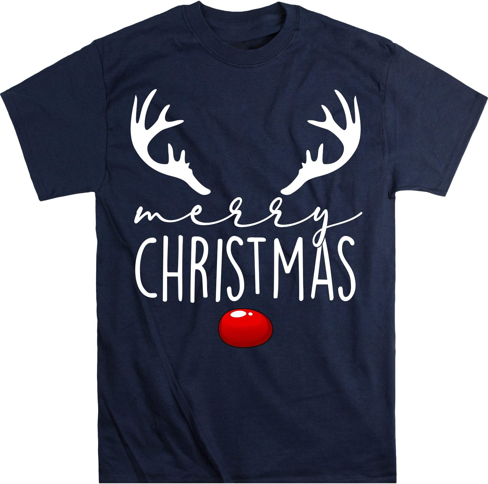TEEDIYMerry Christmas Shirt, Christmas Family Shirt, Christmas Matching Shirt, Holiday Shirt, Shirts - Navy Medium