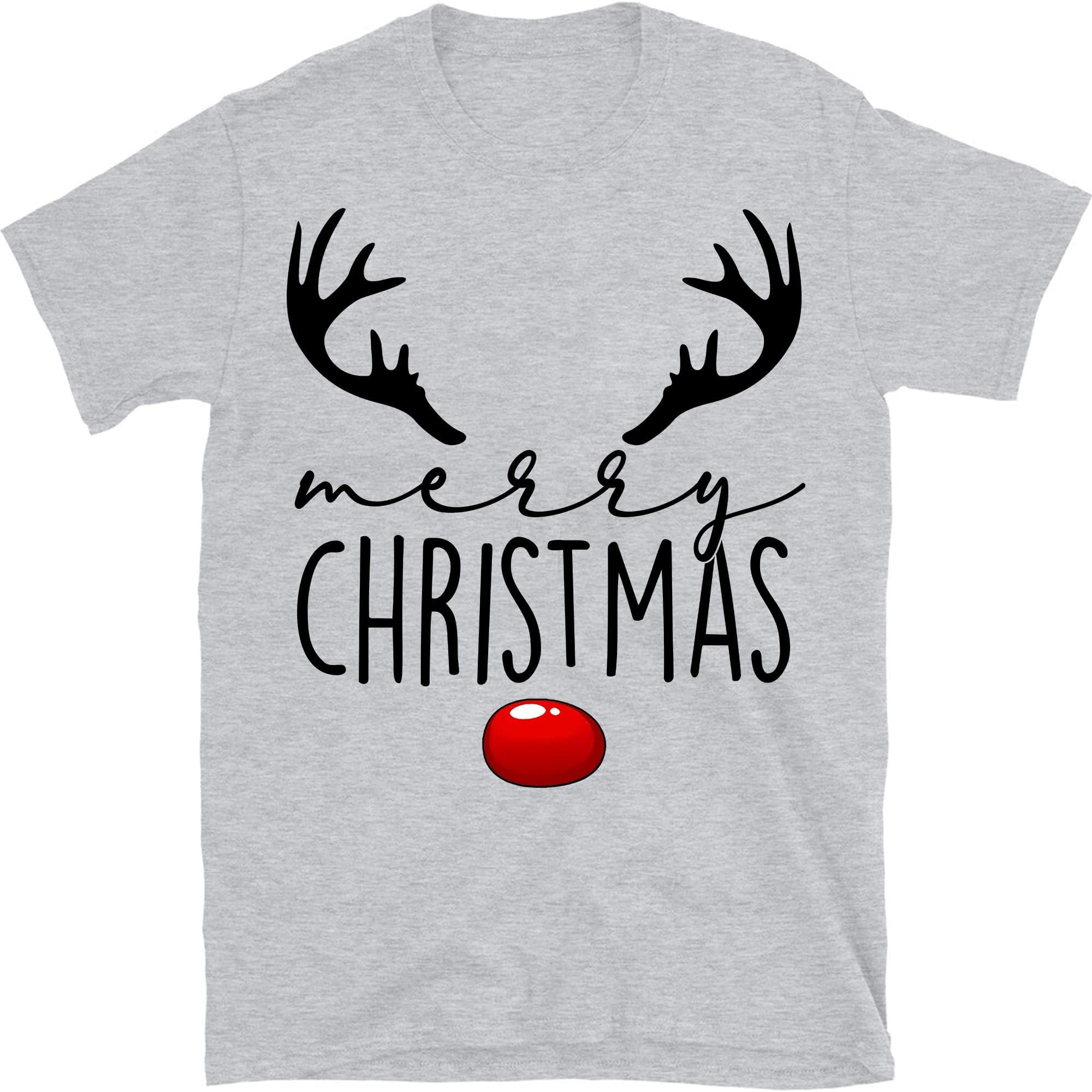 TEEDIYMerry Christmas Shirt, Christmas Family Shirt, Christmas Matching Shirt, Holiday Shirt, Shirt - Sport Grey X-Large