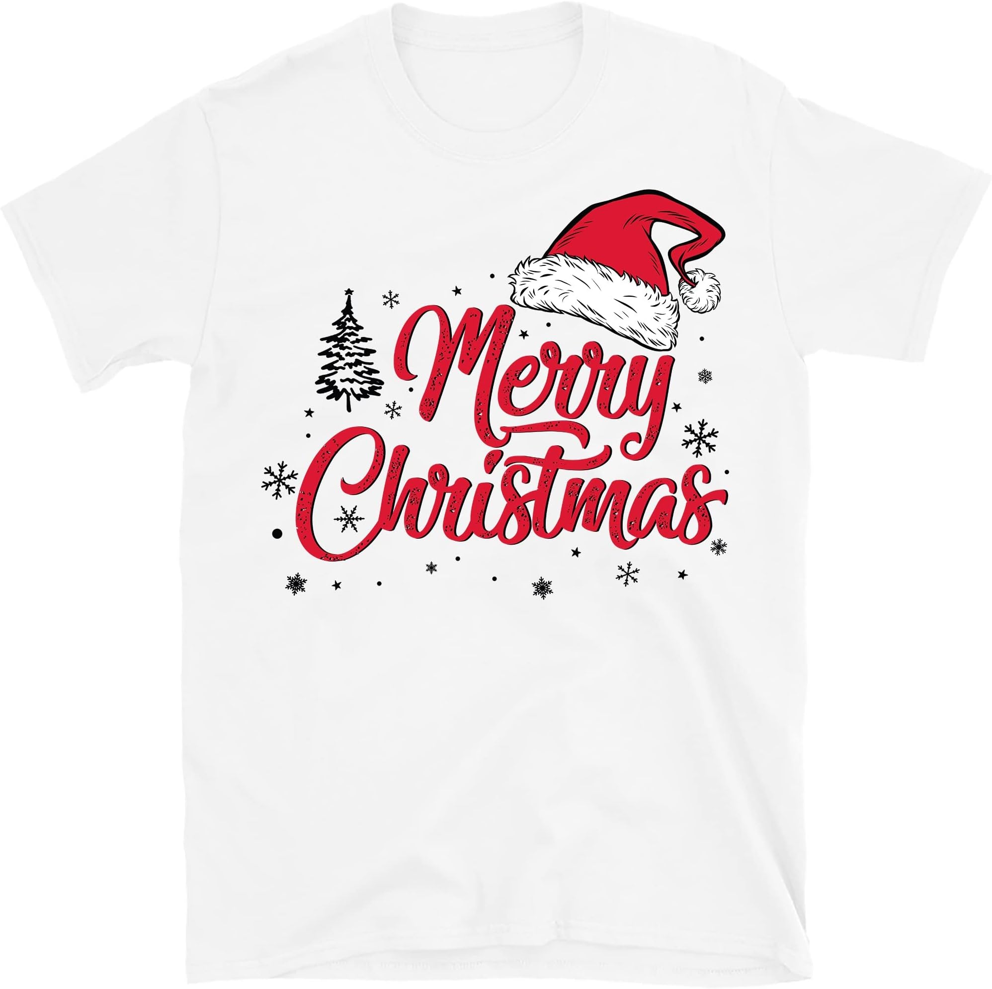 TEEDIYMerry Christmas Family Shirts, Family Matching Christmas Shirt, Christmas Family Shirts - White Large