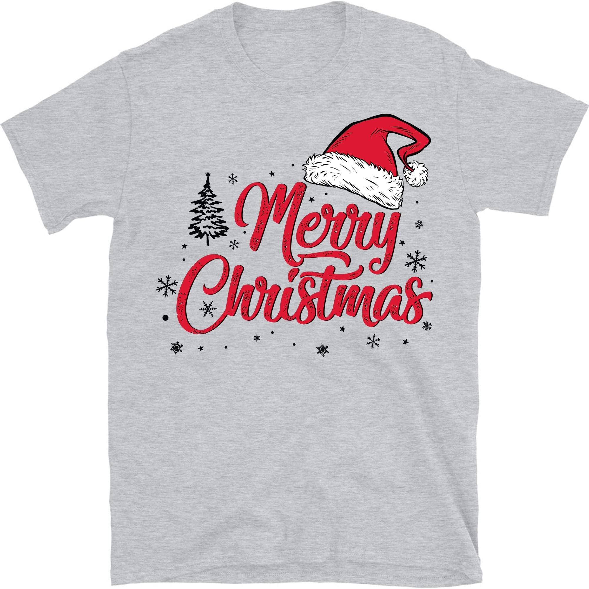 TEEDIYMerry Christmas Family Shirts, Family Matching Christmas Shirt, Christmas Family Shirts - Sport Grey XX-Large