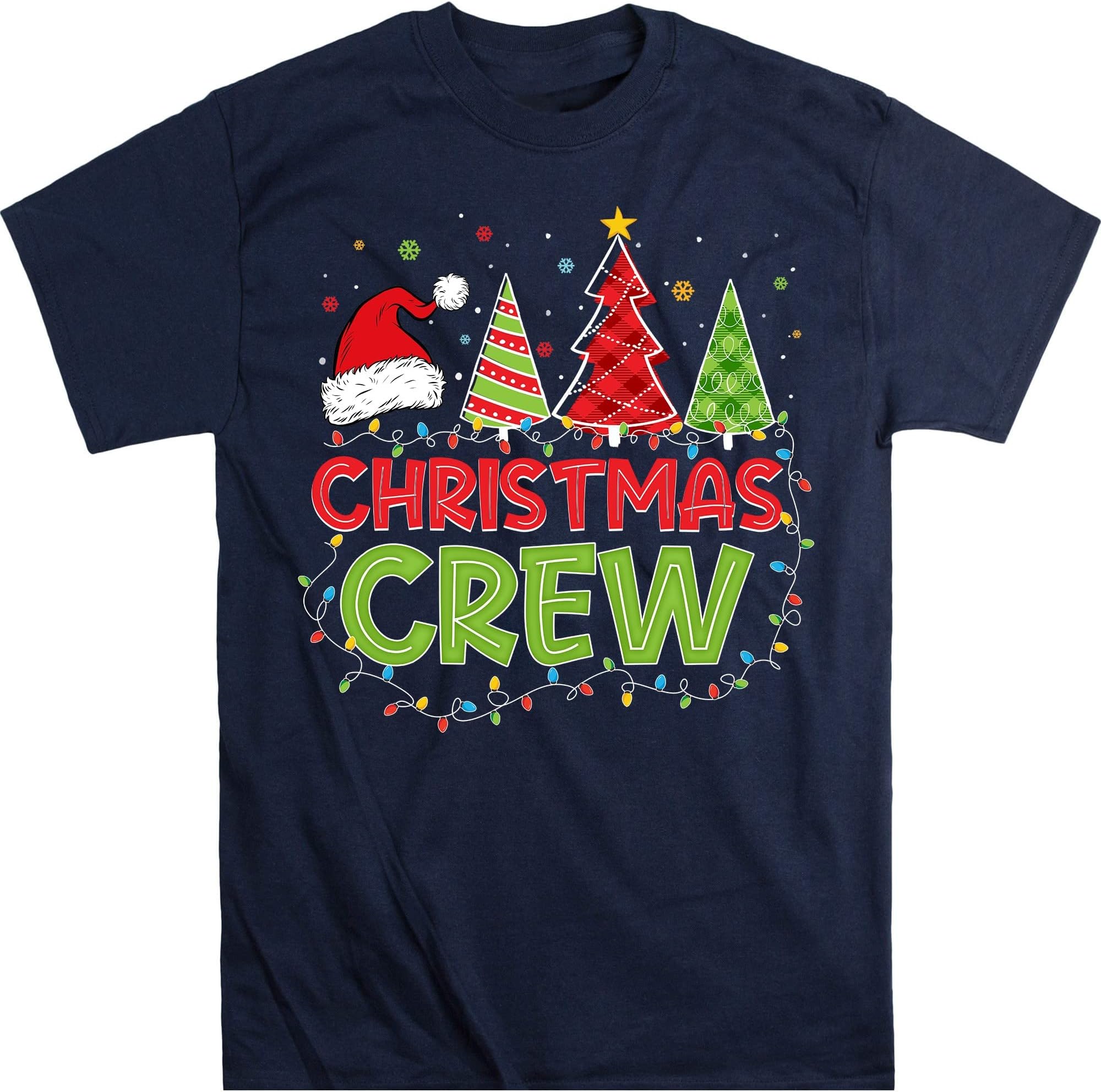 TEEDIYChristmas Crew Family Matching Shirts, Christmas Tee, Christmas Family Vacation Tees - Navy XX-Large