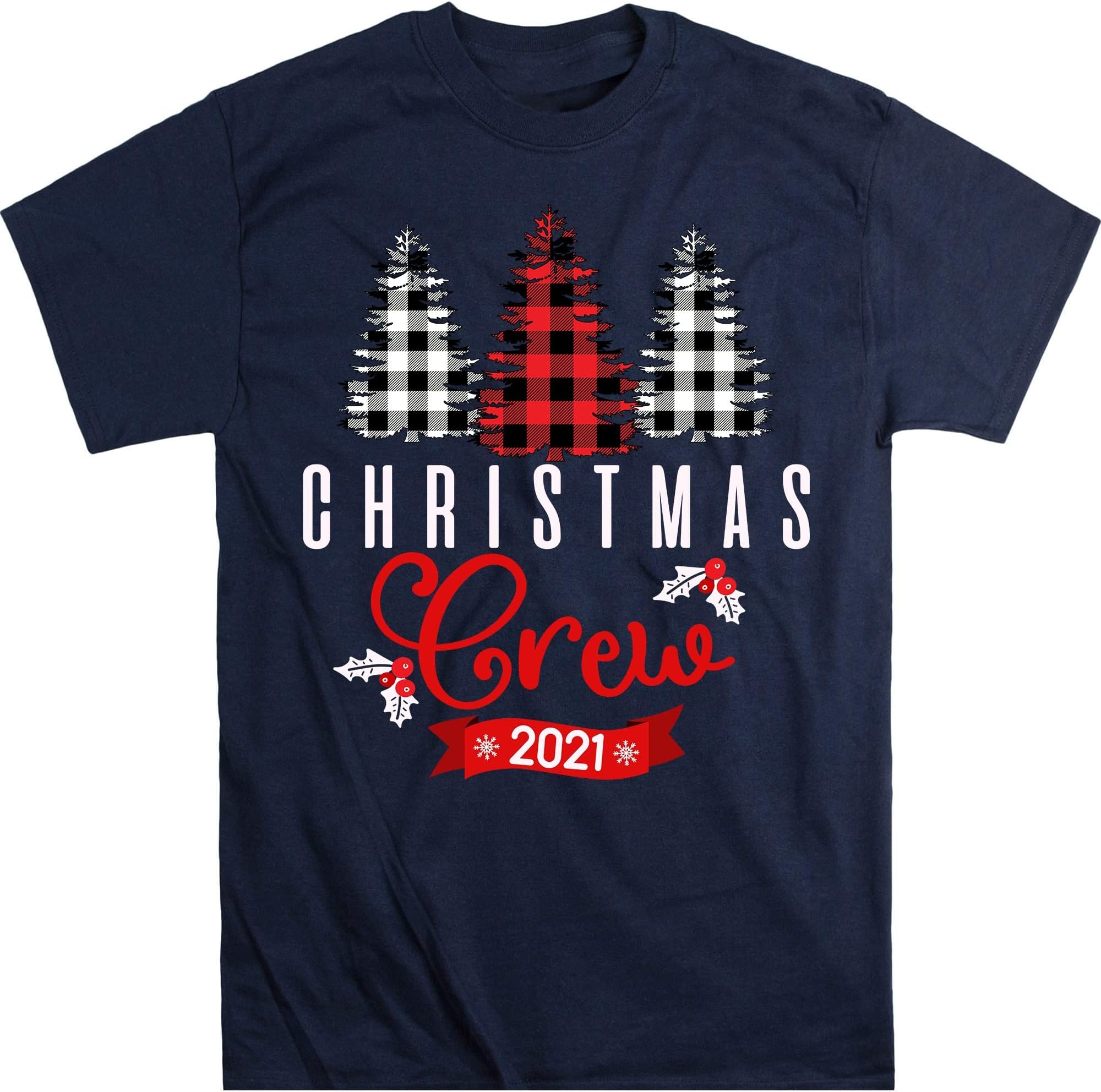 TEEDIYChristmas Crew 2021 Shirt, Christmas Family Crew Shirts, Christmas Family Shirts, Christmas T-Shirt for Family - Navy 3X-Large