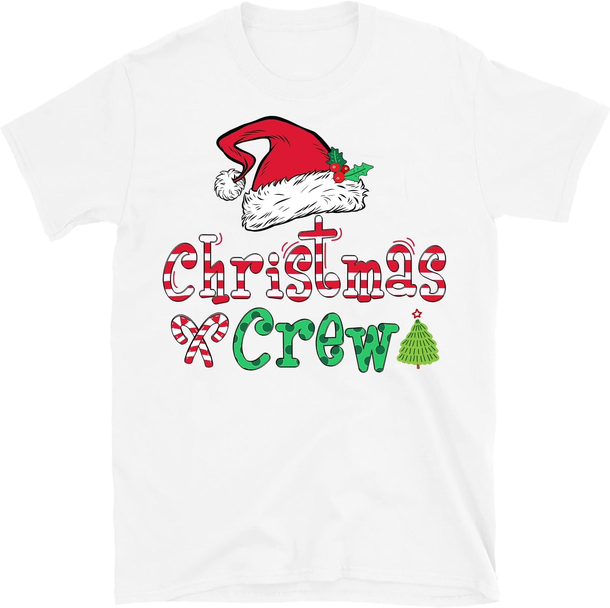 TEEDIYChristmas Crew Shirt, Christmas Family Crew Shirts, Christmas Family Shirts, Christmas T-Shirt for Family - White Large