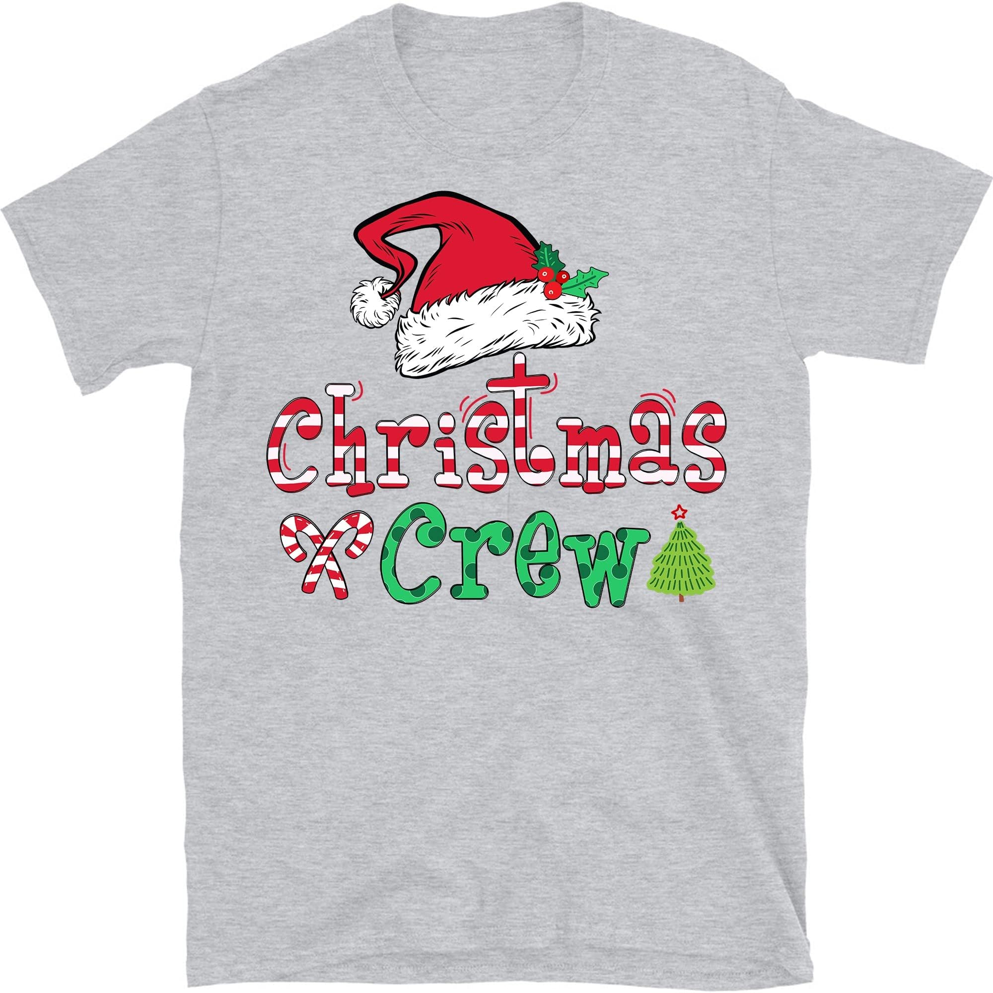 TEEDIYChristmas Crew Shirt, Christmas Family Crew Shirts, Christmas Family Shirts, Christmas T-Shirt for Family - Sport Grey XX-Large