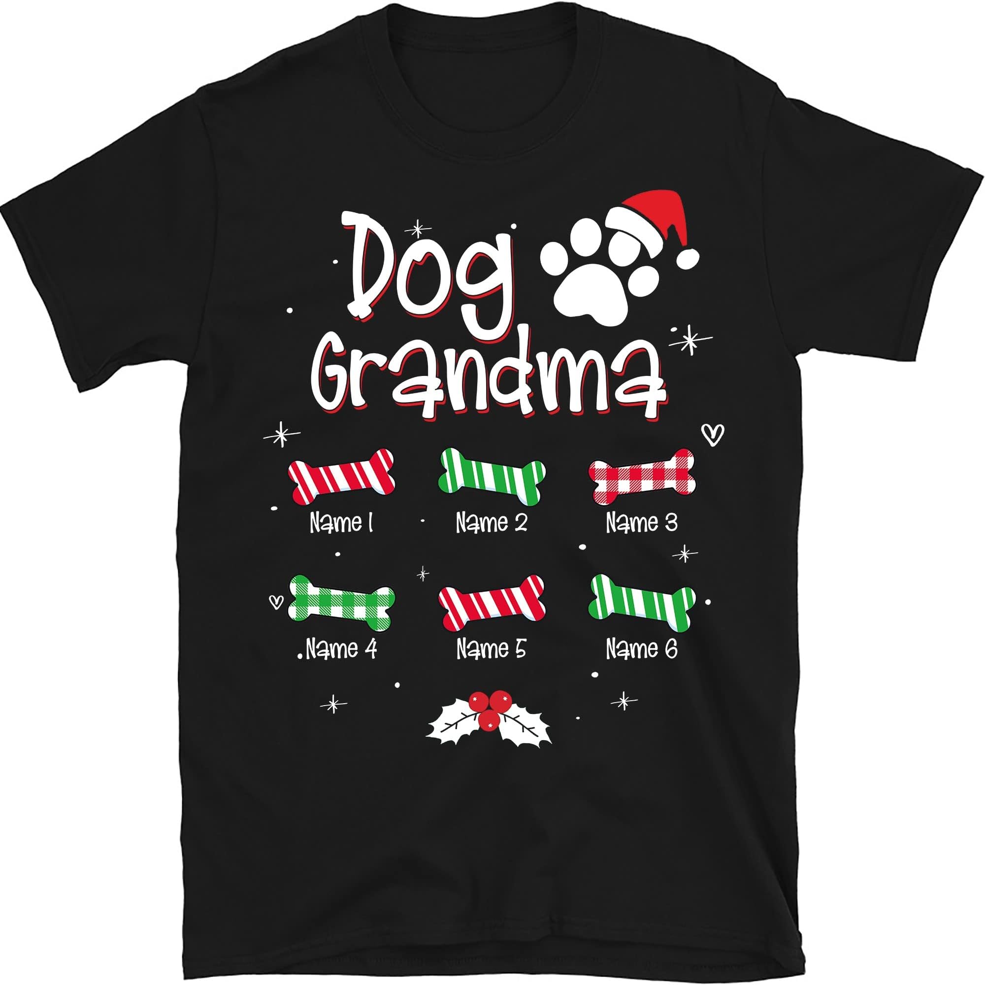 TEEDIYPersonalized Dog Mom Shirt, Dog Paw Prints, Dog Mom Shirts for Women Men Cute Pet Lover Paw T-Shirt