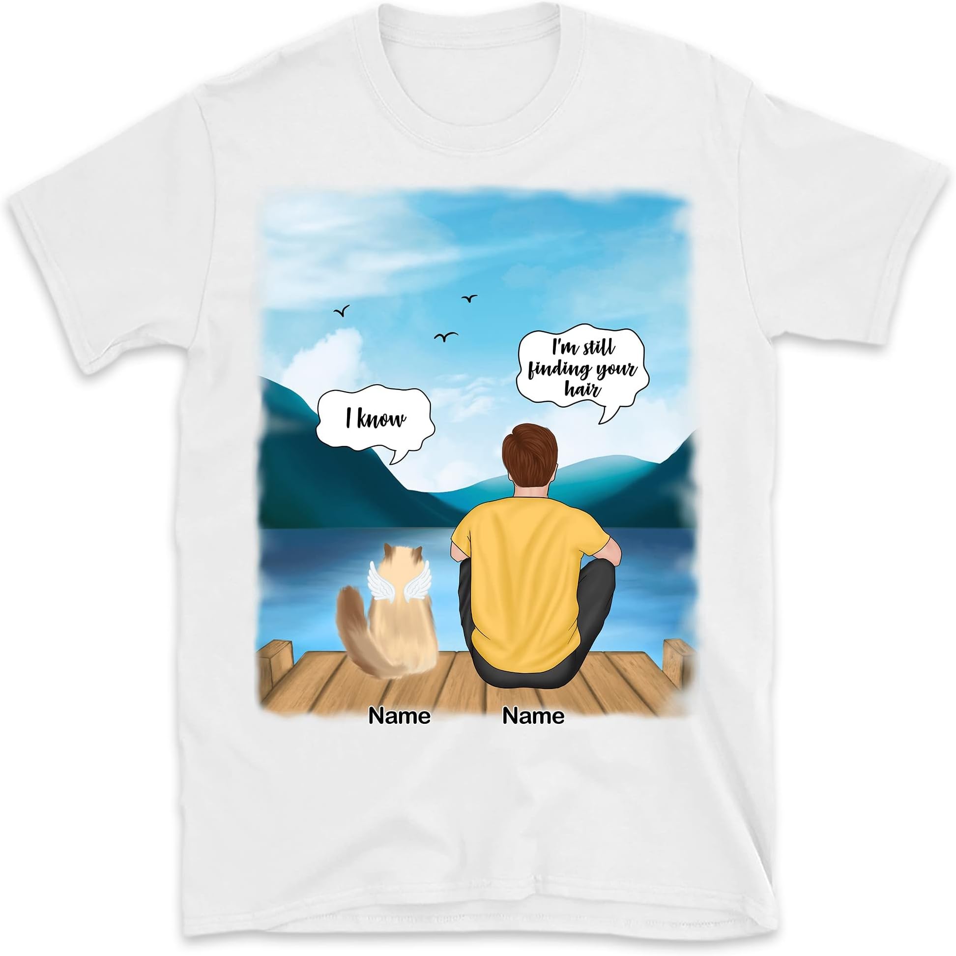 TEEDIYI Still Talk About You I Love You, Gift for Cat Dad, Custom Shirt for Cat Lovers, Memorial Gifts Multicolored