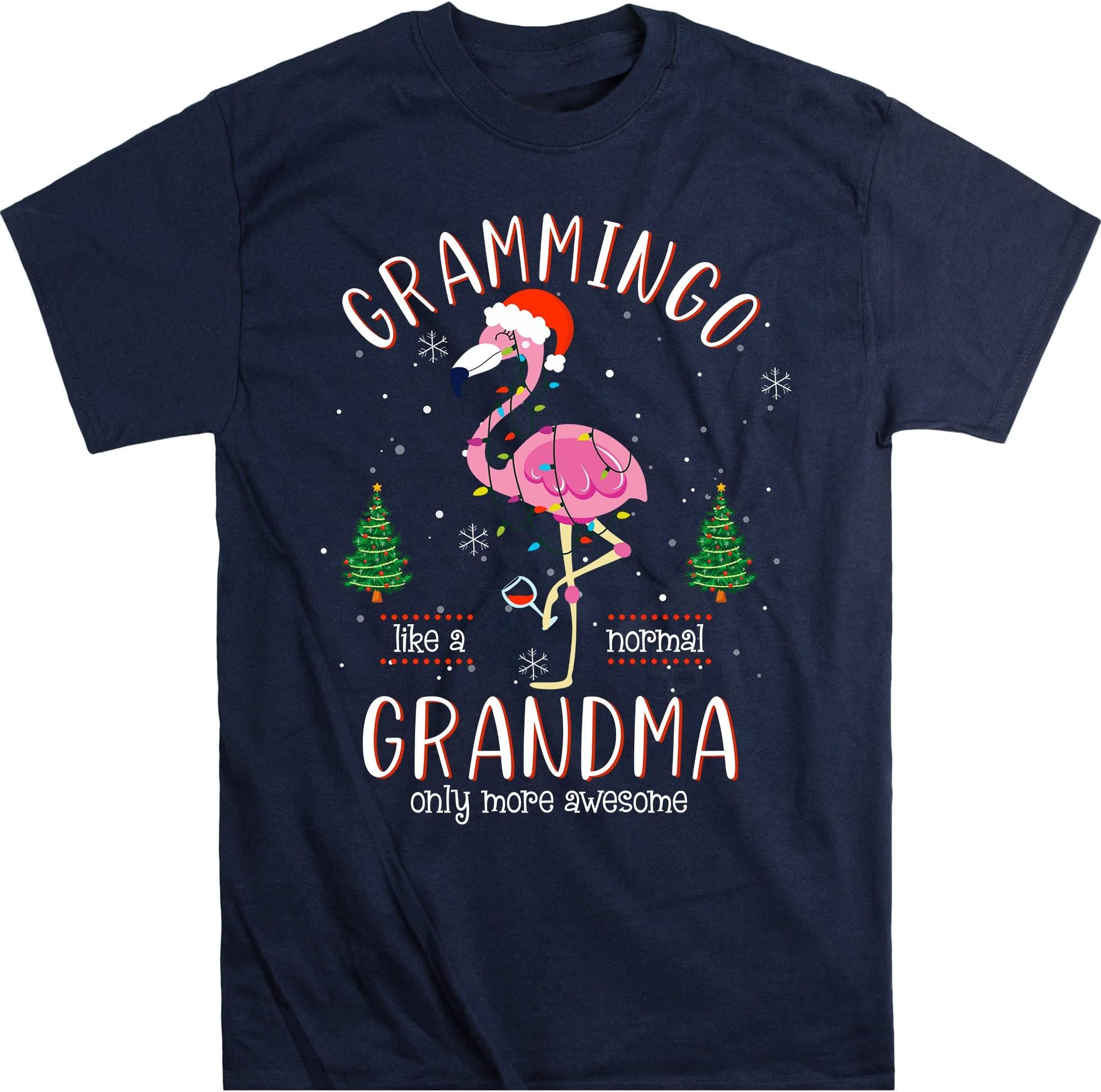 TEEDIYChristmas Grammingo Like a Normal Grandma Only More Awesome Mom T-Shirt - Navy 4X-Large