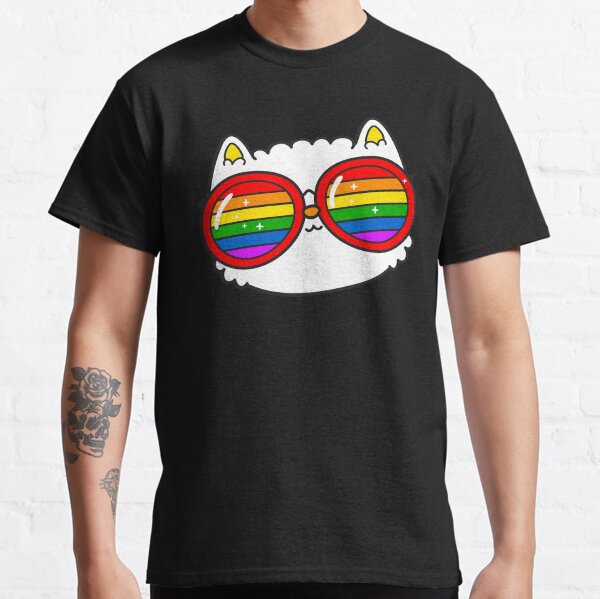 Rainbow Face Kitty Classic T-Shirt