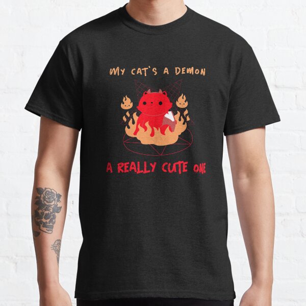 My cats a demon, but cute Classic T-Shirt
