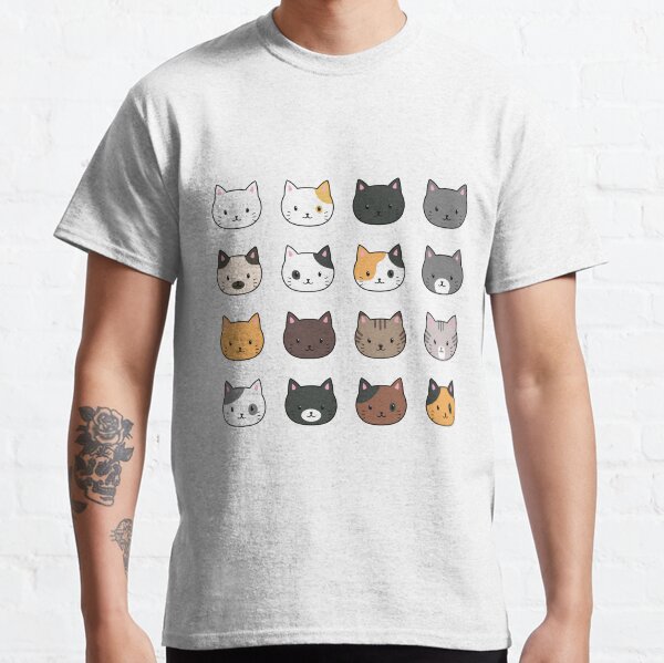 Cute Cat Faces Classic T-Shirt
