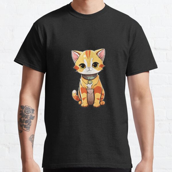 Cute Cat with Bell Classic T-Shirt