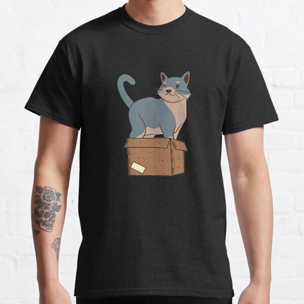 Cat in a box sticker  Classic T-Shirt