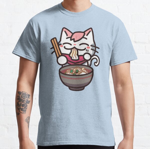Cat eating spaghetti Classic T-Shirt